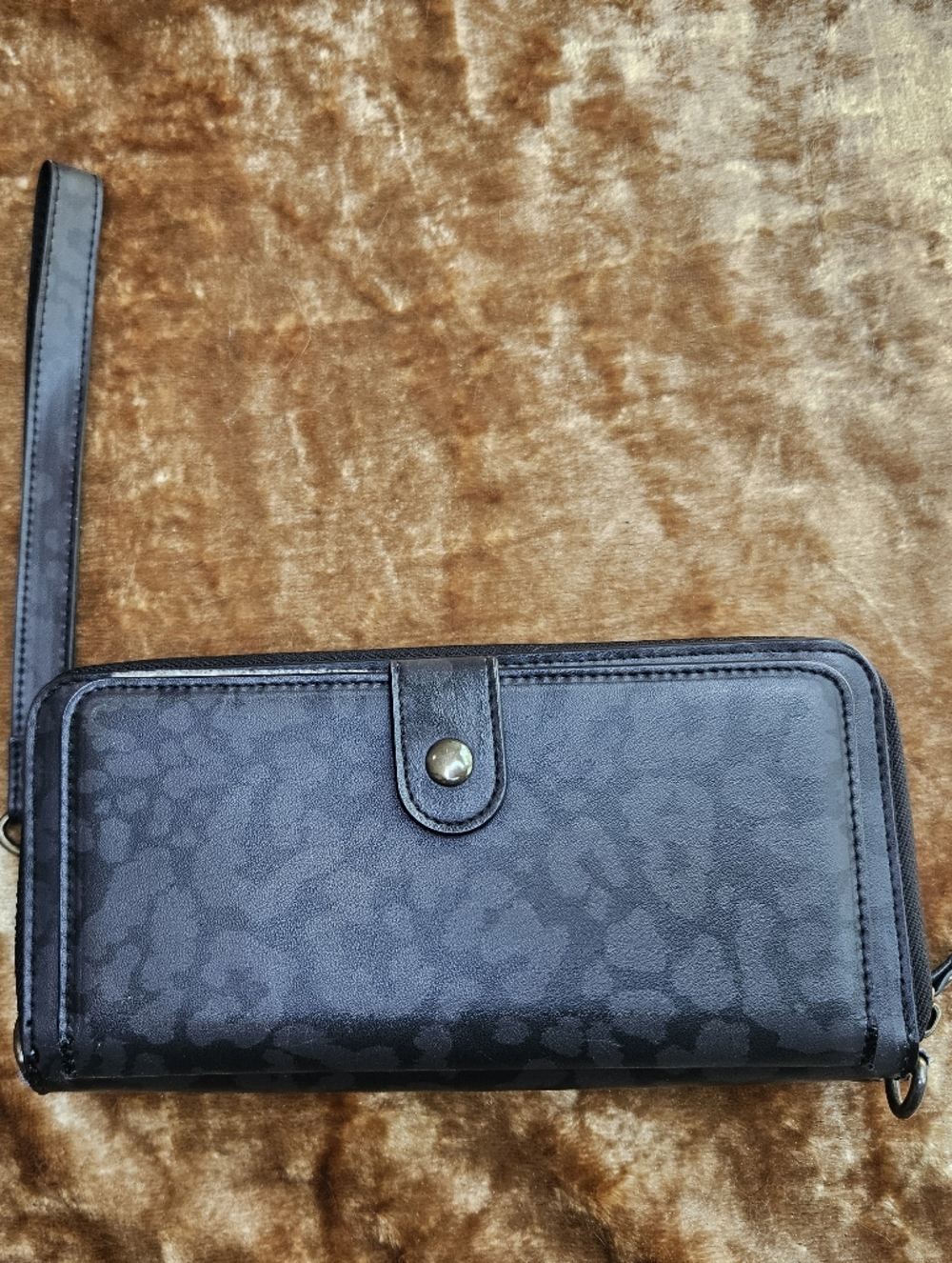 Black Cheetah Print Wallet Wristlet